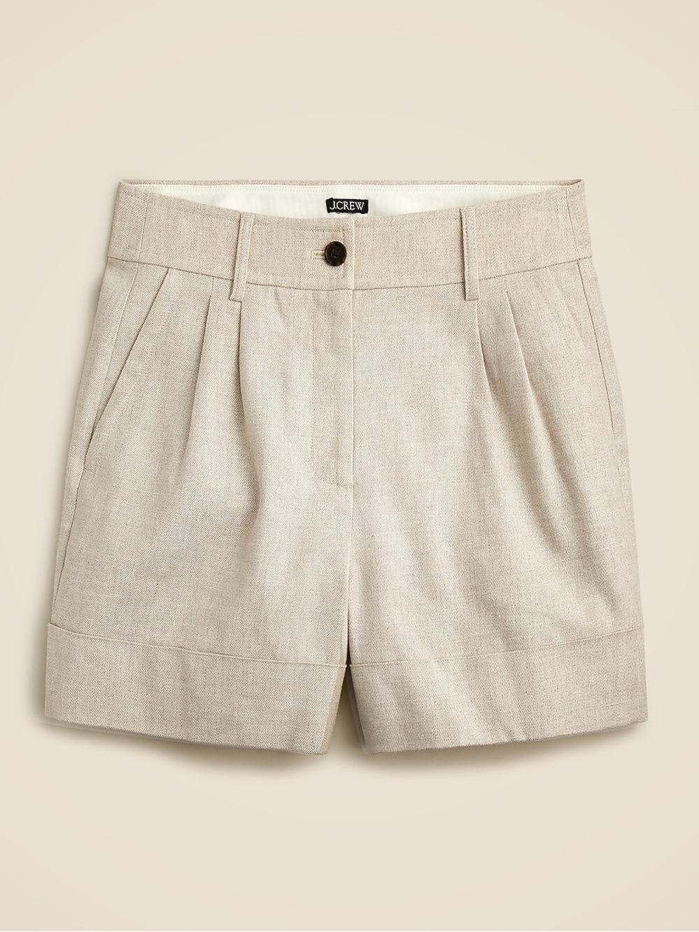 J Crew Remi short in stretch linen blend tailored pleated front dressy shorts 4